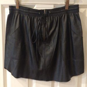 Rebecca Taylor Leather Skirt (Size 8)